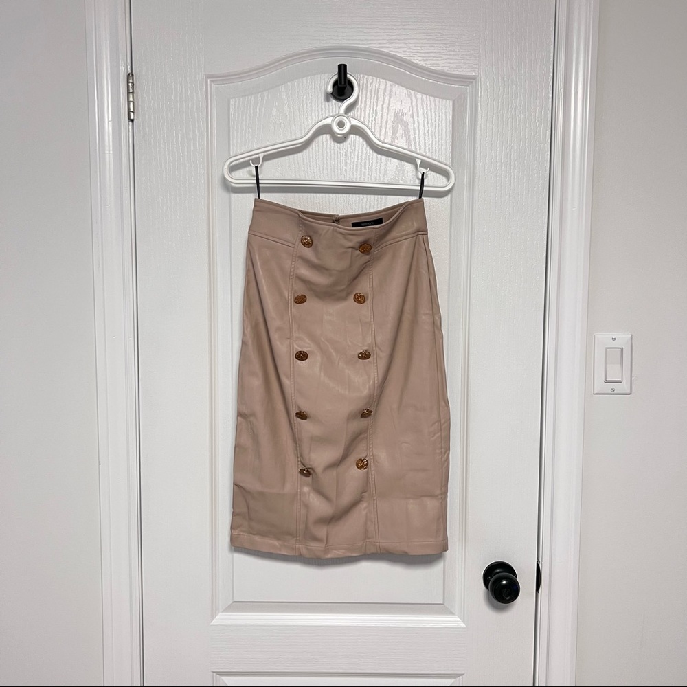 Forever 21 - Faux Leather Button Skirt